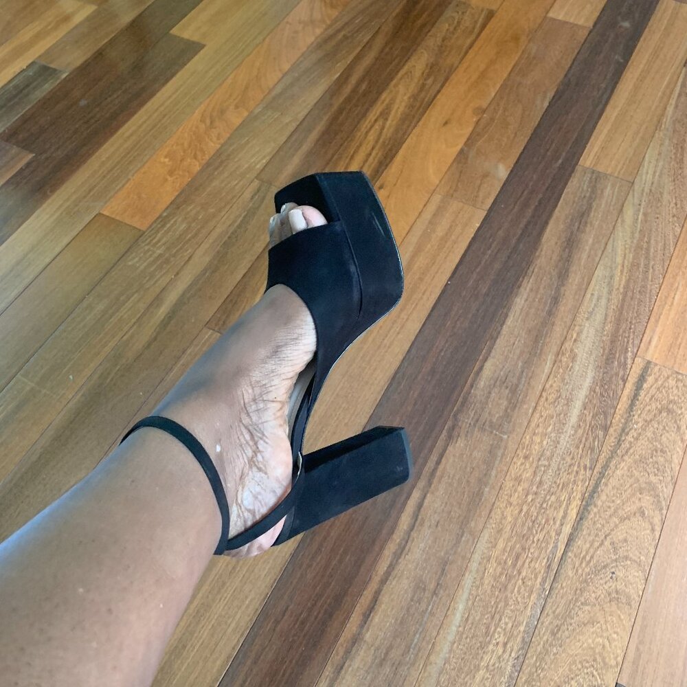 Black Suede Shoes; Saks Fifth Avenue Black Label